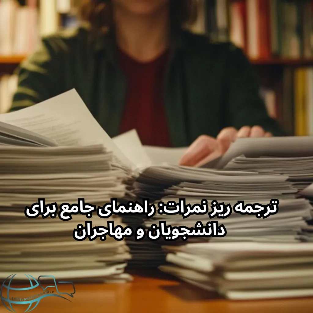 ترجمه ریز نمرات: راهنمای جامع برای دانشجویان و مهاجران